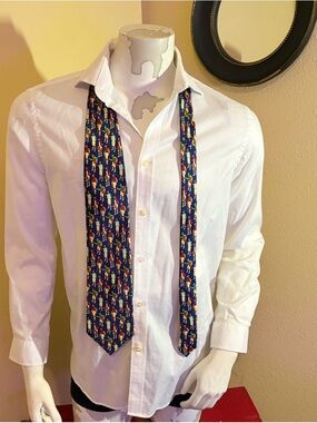 MBP New York Vintage 100% Silk Men’s Tie Featuring Jockey Riders